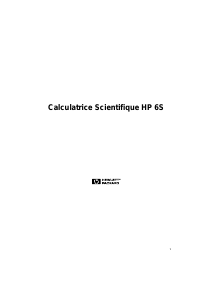 Mode d’emploi HP 6s Calculatrice
