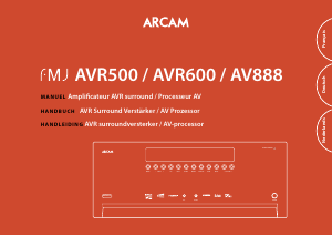 Handleiding Arcam AVR600 Versterker