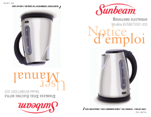 Handleiding Sunbeam BVSBKTSS01-033 Waterkoker