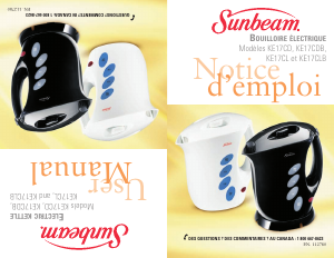 Bruksanvisning Sunbeam KE17CL Vattenkokare