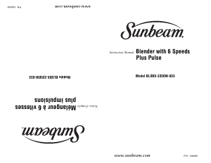Bruksanvisning Sunbeam BLSBX-3350W-033 Blender