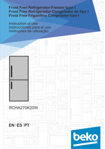 Bruksanvisning BEKO RCHA270K20W Kyl-frys