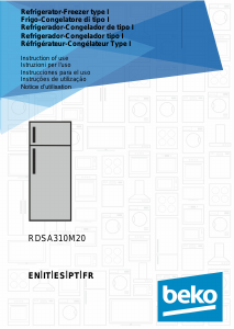 Bruksanvisning BEKO RDSA310M20 Kyl-frys