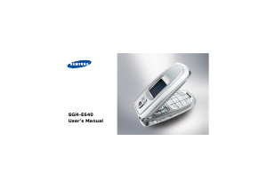 Bruksanvisning Samsung SGH-E640S Mobiltelefon