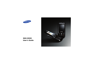 Bruksanvisning Samsung SGH-D820S Mobiltelefon