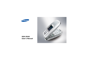 Handleiding Samsung SGH-E640 Mobiele telefoon