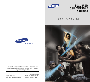 Bruksanvisning Samsung SGH-R220DA Mobiltelefon