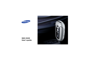 Bruksanvisning Samsung SGH-X640S Mobiltelefon