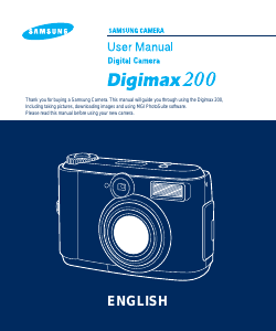 Handleiding Samsung Digimax 200 Digitale camera