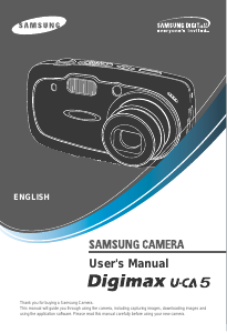 Bruksanvisning Samsung Digimax U-CA 5 Digitalkamera