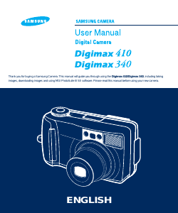 Handleiding Samsung Digimax 340 Digitale camera