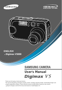 Handleiding Samsung Digimax V5 Digitale camera