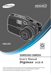 Bruksanvisning Samsung Digimax U-CA 4 Digitalkamera
