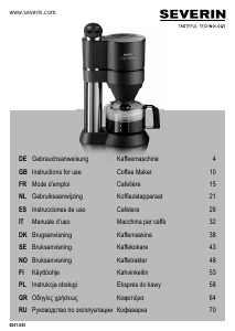 Bruksanvisning Severin KA 5702 Kaffemaskin