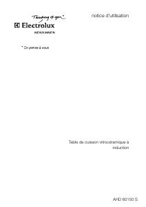 Mode d’emploi Arthur Martin-Electrolux AHD60150S Table de cuisson