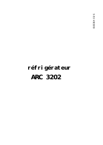 Mode d’emploi Arthur Martin-Electrolux ARC3202 Réfrigérateur