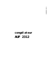 Mode d’emploi Arthur Martin-Electrolux AUF 2312 Congélateur
