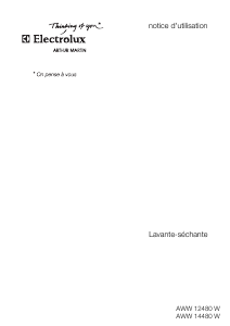 Mode d’emploi Arthur Martin-Electrolux AWW 14480 W Lave-linge séchant