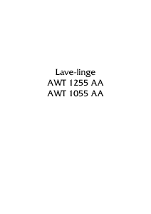 Mode d’emploi Arthur Martin-Electrolux AWT 1255 AA Lave-linge