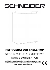 Mode d’emploi Schneider SCTT112AT Réfrigérateur