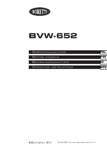 Bedienungsanleitung Boretti BVW 652 Geschirrspüler