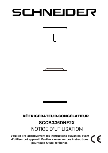 Mode d’emploi Schneider SCCB336DNF2X Réfrigérateur combiné