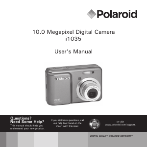 Manual Polaroid i1035 Digital Camera