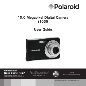 Manual Polaroid t1035 Digital Camera