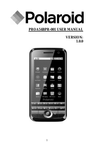 Mode d’emploi Polaroid PROA54BPR-001 Téléphone portable