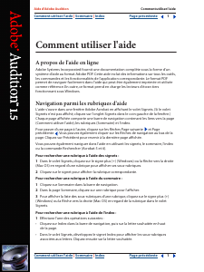 Mode d’emploi Adobe Audition 1.5