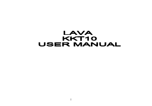 Bruksanvisning Lava KKT 10 Mobiltelefon