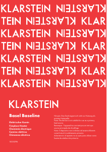 Manual de uso Klarstein 10035296 Basel Baseline Chimenea electrica