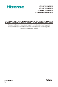 Manuale Hisense 40K370 LED televisore
