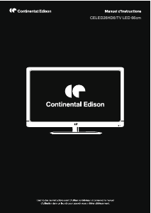 Manual Continental Edison CELED26HD6 LED Television