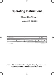 Handleiding Continental Edison CEHCBR511 Blu-ray speler