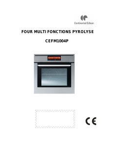 Mode d’emploi Continental Edison CEFM1004P Four