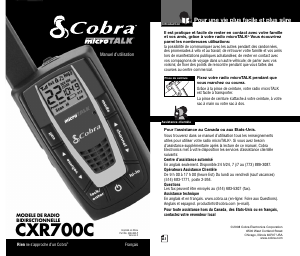 Mode d’emploi Cobra CXR700C Talkie-walkie