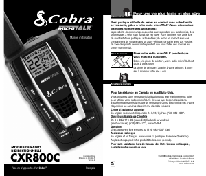 Mode d’emploi Cobra CXR800C Talkie-walkie