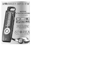 Mode d’emploi Storex Mobikey Lecteur Mp3