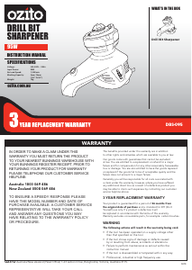 Handleiding Ozito DBS-095 Boor bit slijpmachine