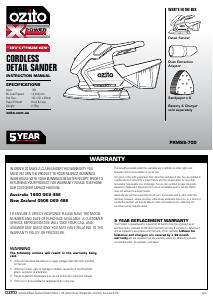 Bruksanvisning Ozito PXMSS-700 Deltaslip