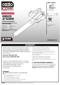 Manual Ozito PXCJBLS-018 Leaf Blower