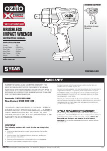 Bruksanvisning Ozito PXBWK-130 Mutterdragare