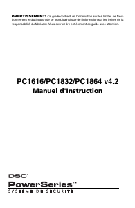 Mode d’emploi DSC PC1864 Système d’alarme