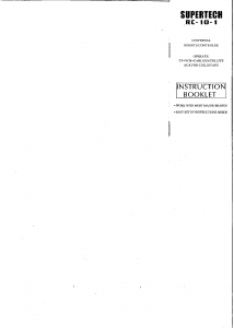 Mode d’emploi Supertech RC-10-1 Télécommande