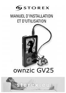 Mode d’emploi Storex Ownzic GV25 Lecteur Mp3
