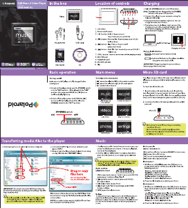 Manual Polaroid PMP110-4 Mp3 Player