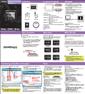 Bruksanvisning Polaroid PMP110-4 Mp3 spelare