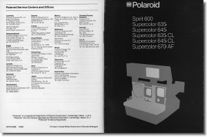 Handleiding Polaroid Spirit 600 Camera