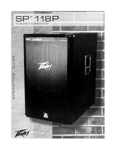 Manual de uso Peavey SP 118P Subwoofer